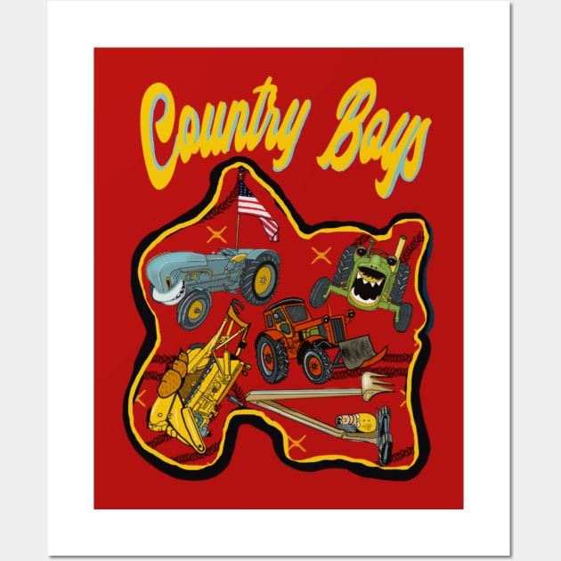 Country Monster Machines Wall Art by Salzanos